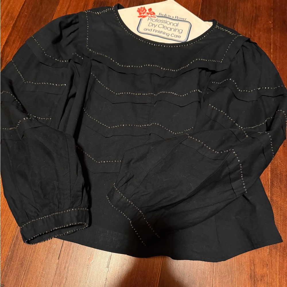 THE GREAT Beaded Chevron Top